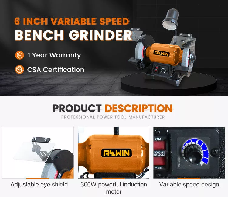 Best 6 inch variable speed bench grinder with industrial lamp