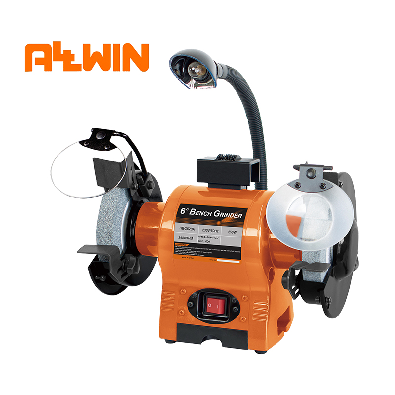 Best Factory wholesale Titan 6 Inch Bench Grinder CE Certified 375W new 150mm bench grinder with flexible work light and wheel dressing Tool Allwin Manufacturer and Factory Allwin