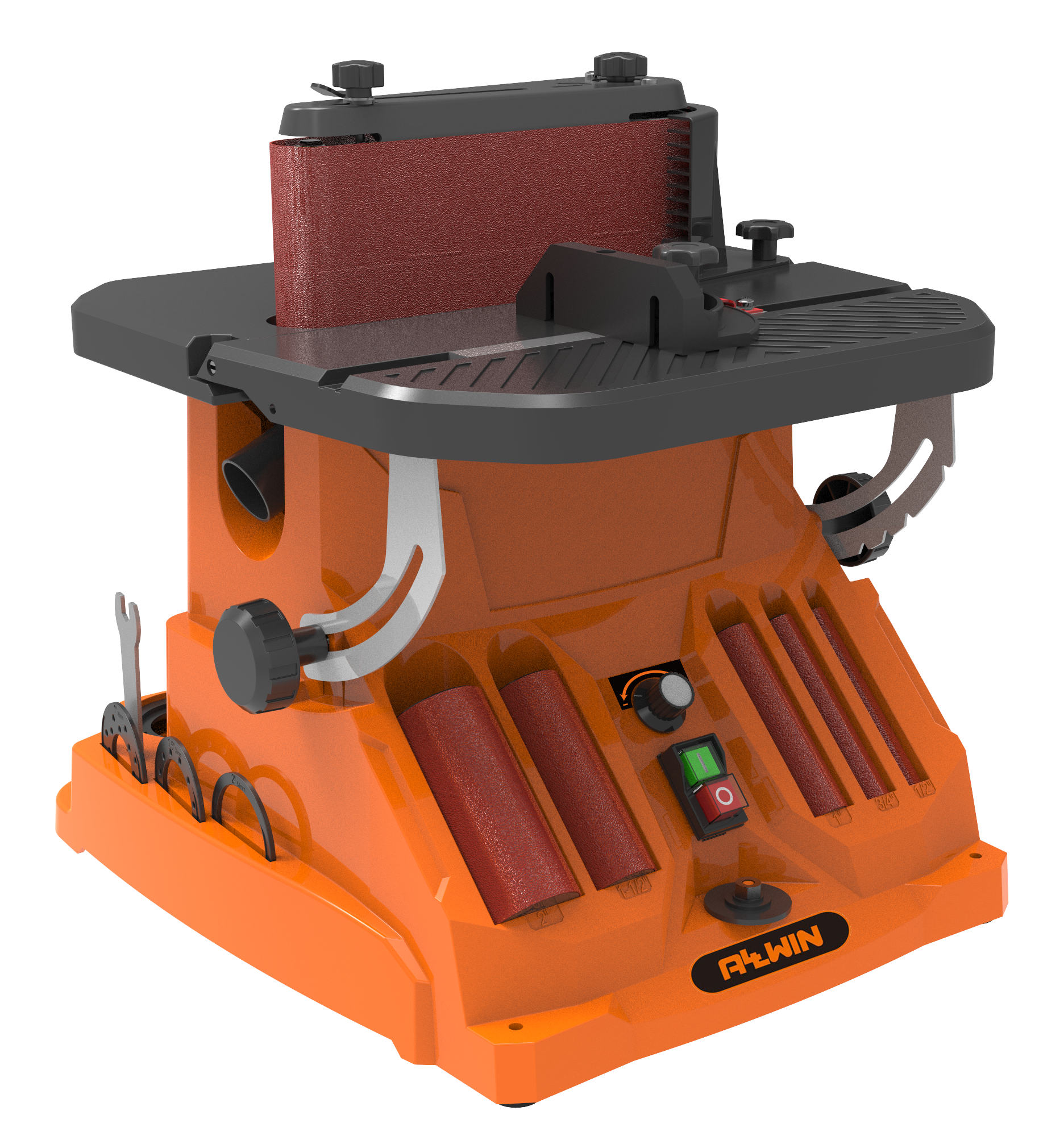 Spool Sander Best Allwin OSM-2V Oscillating Spindle & Belt Sander, 450W Variable ...